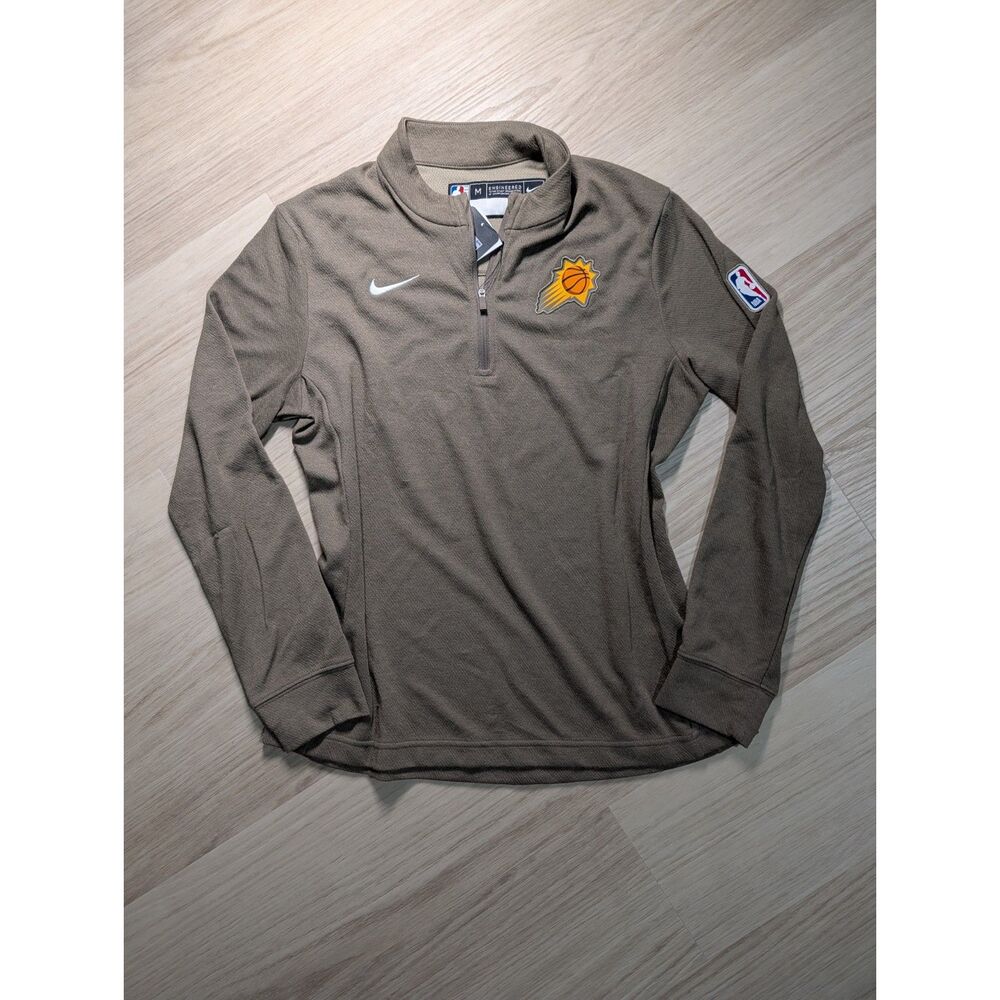Nike Phoenix Suns NBA Authentic Dri-FIT 1/4 Zip Pullover Women’s M Brown